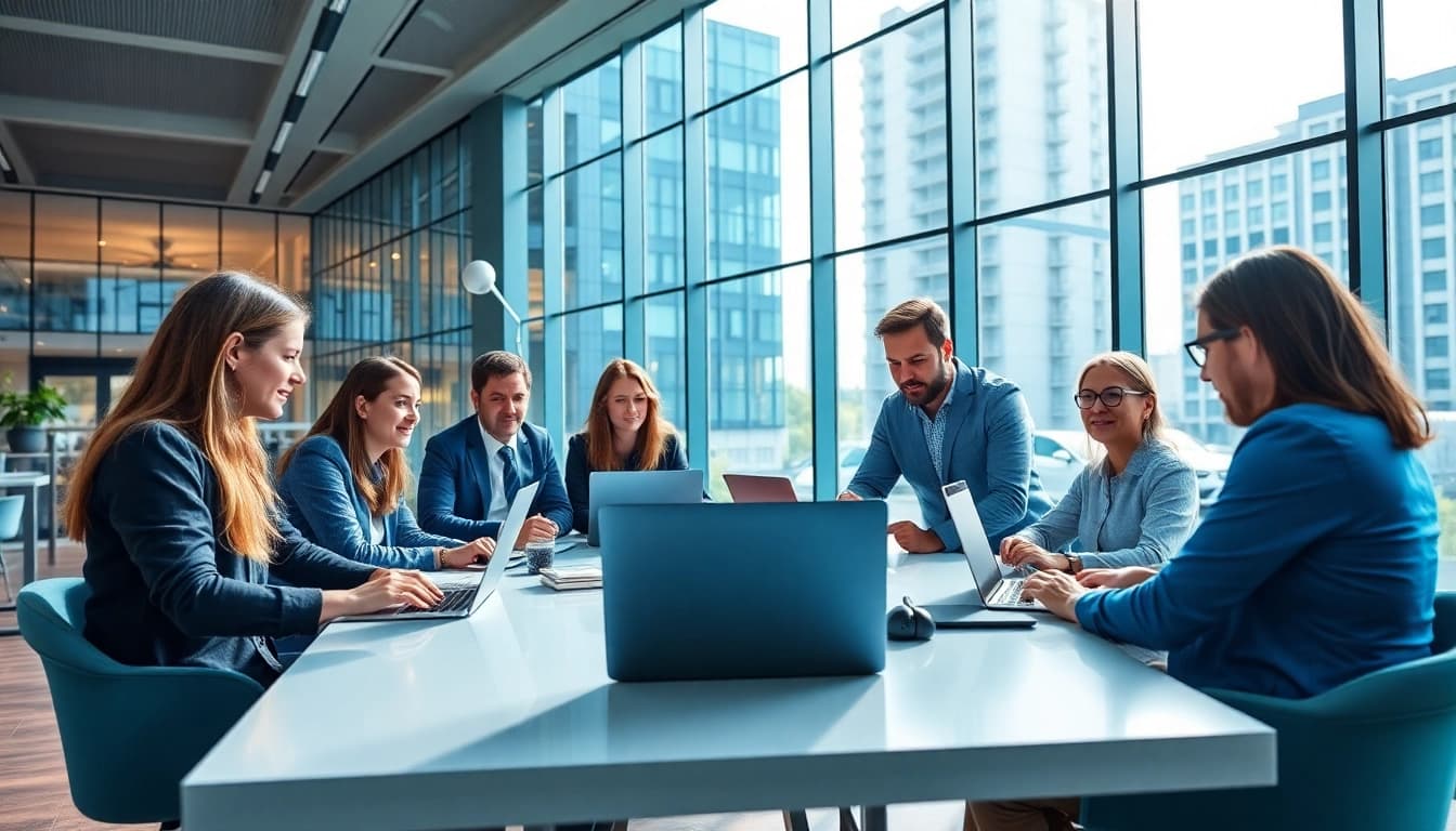 IT Solutions Magdeburg bietet professionelle Beratung und Service in modernem Büro.