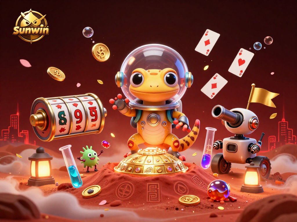Engage with sunwin's thrilling Martian casino adventure featuring vibrant slot elements and galactic fun.