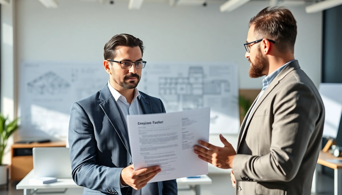 Headhunter Ingenieure in einem Beratungsgespräch mit einem Ingenieur, professionell und engagiert.