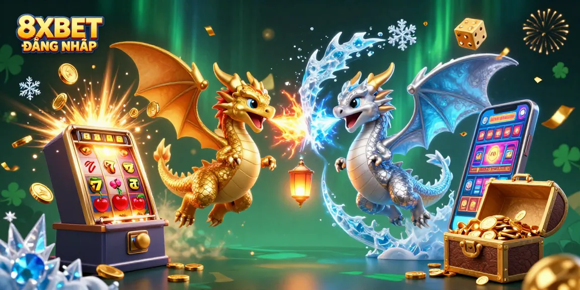 Experience the excitement of 8XBET ĐĂNG NHẬP with vibrant casino elements and dragons