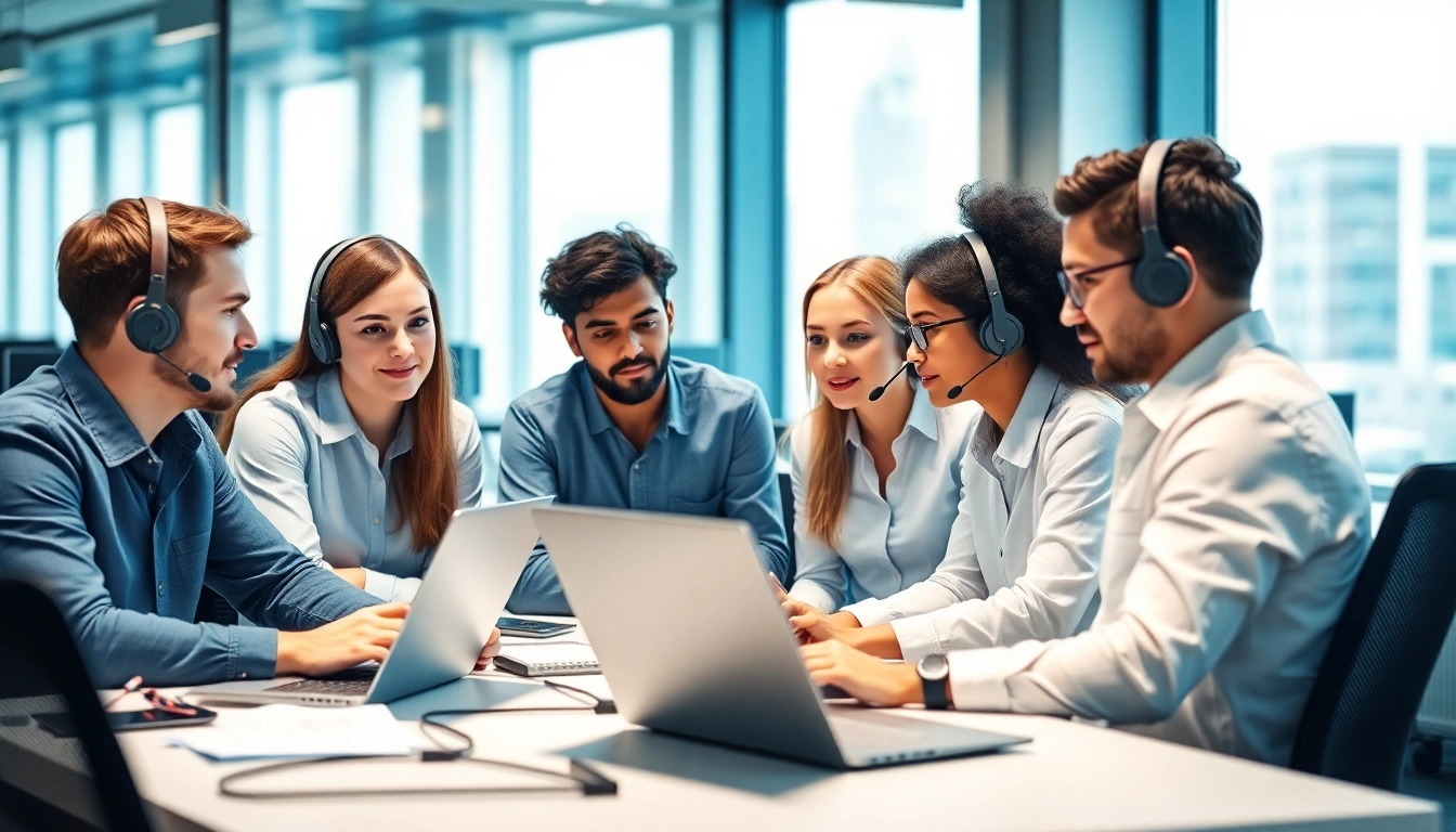 IT Support team collaborating effectively in a modern office environment