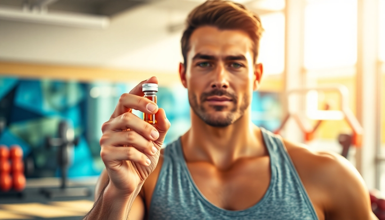 Präsentation von proviron kaufen mit einem Fitnessbegeisterten in einem modernen Fitnessstudio