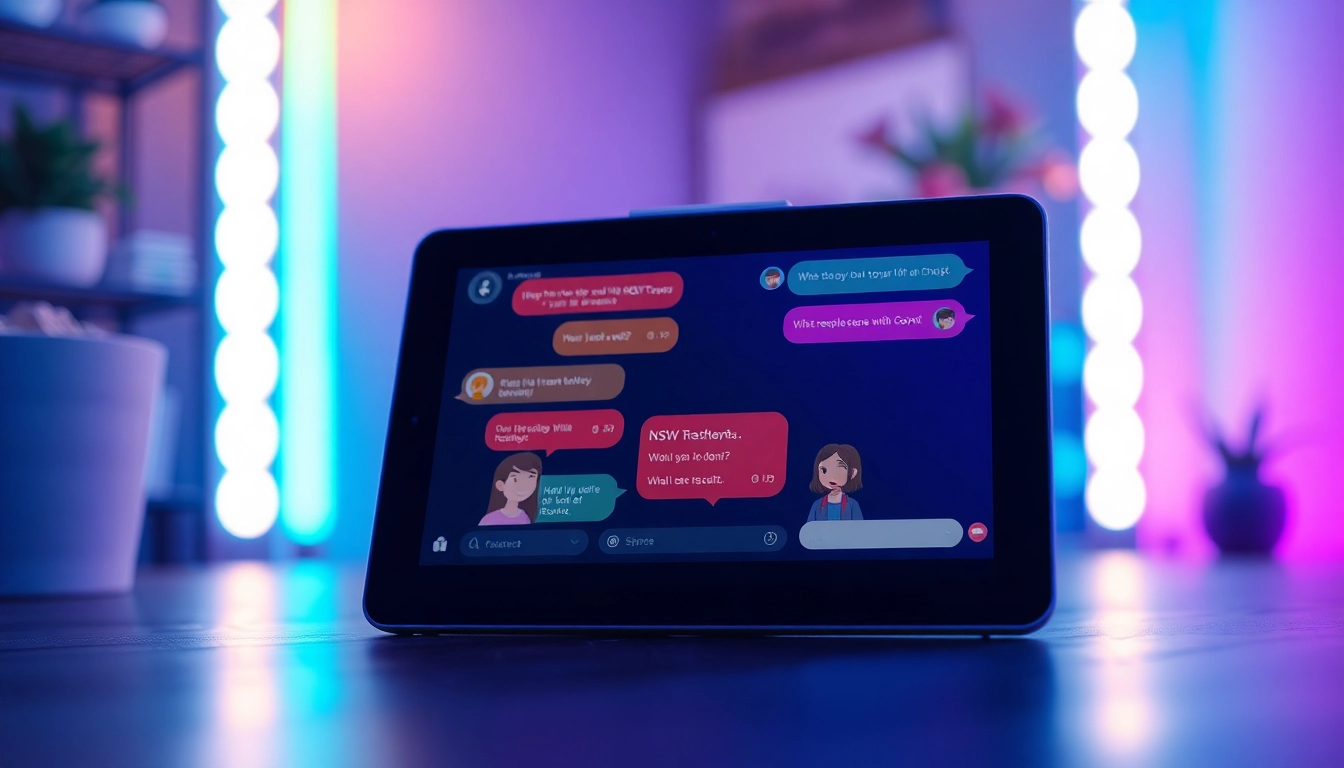 Interactive chat scene showcasing nsfw chat features on a digital device.