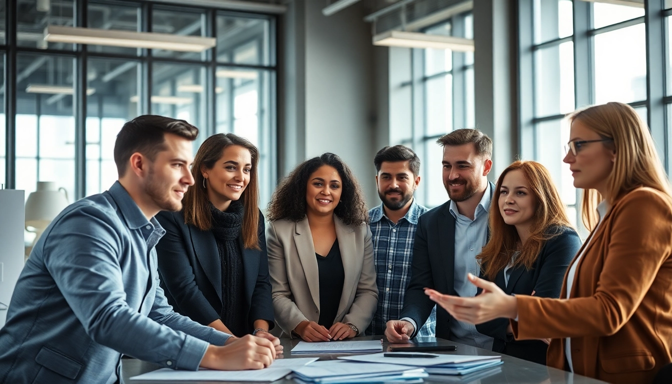 Headhunter Ingenieure in einem modernen Büro, beraten Ingenieure während einer kreativen Sitzung.
